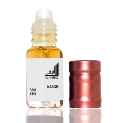 AL ANEEQ Nargis Concentrated Perfume Oil Indian Narcissus Attar Roll On Alcohol free 3ml