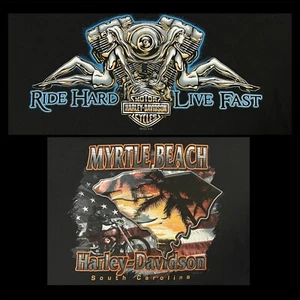 Camiseta De Colección Harley Davidson Hecha en EE. UU. 5XL Ride Hard Live Fast Myrtle Beach Y2K - Imagen 1 de 16