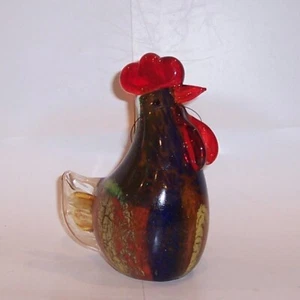 Juliana Objets D'Art Rooster Hen Glass Figurine - Picture 1 of 1