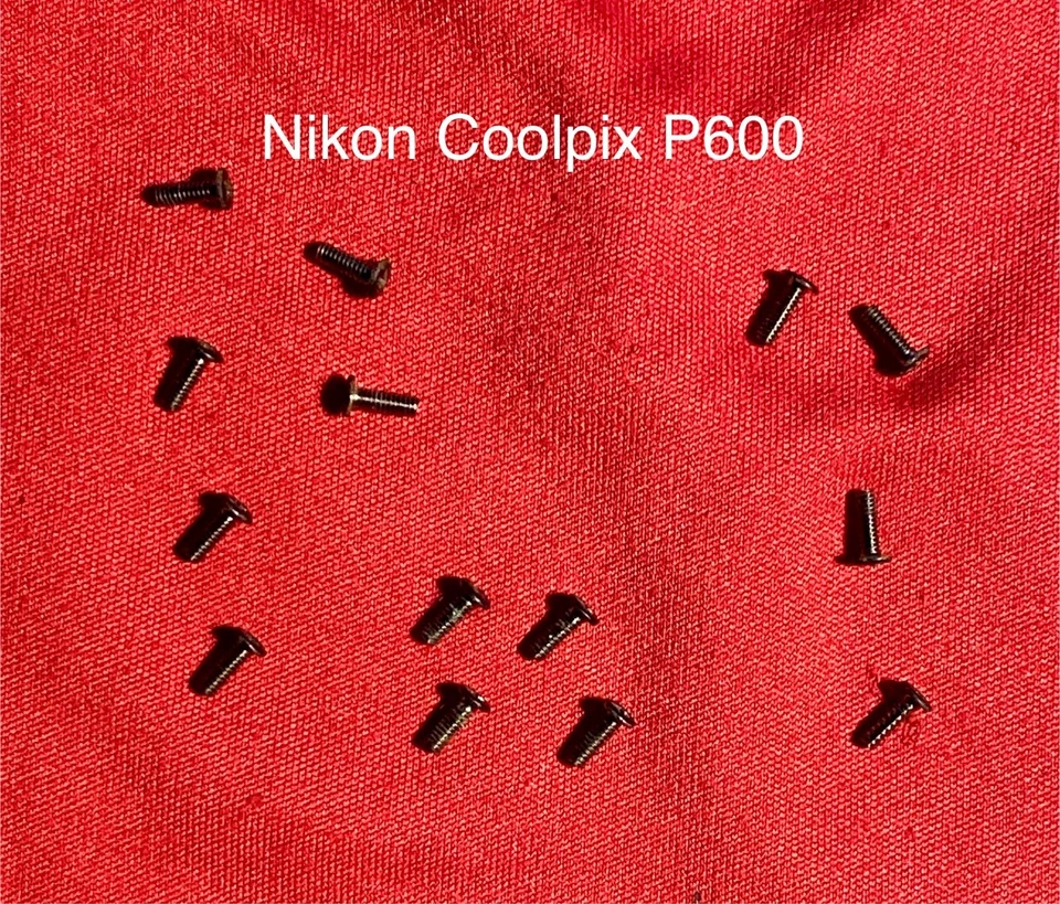 Tornillos de cuerpo (14 piezas) para cámara digital Nikon COOLPIX P600 - Piezas de reparación Foto 1 de 1