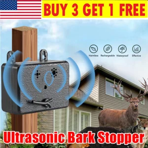 Outdoor Ultrasonic Anti-Barking Device Dog Bark Control Sonic Silencer NEW - Picture 1 of 13