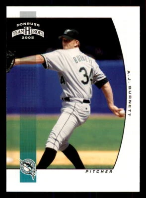 2005 Donruss Team Heroes  #125 A.J. Burnett Florida Marlins - Image 1 of 2