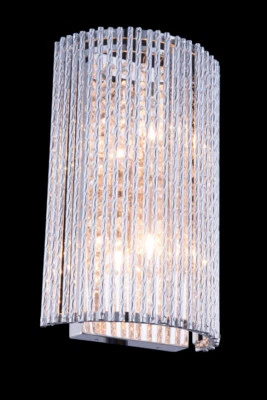 Crystal Wall Sconce Light Fixture Foyer Dining Living Room Hallway Bedroom 12" - Image 1 of 2
