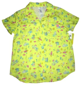 NWT Disney Pixar Toy Story Button Down Shirt Summer Splash Medium Fun Colorful - Picture 1 of 4