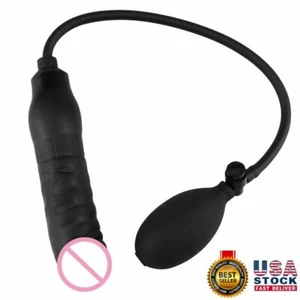 Sex Toy Anal Silicone Inflatable Plug Anal Dilator Expandable Pump Plug Dildo US - Picture 1 of 10