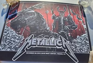 RARE!!! METALLICA Fresno VIP Variant Poster Save Mart Center 12/9 2018 24X18 IN - Picture 1 of 6