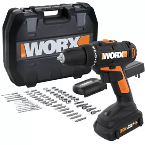 KIT DE HERRAMIENTAS COMBINADO TALADRO/DESTORNILLADOR INALÁMBRICO WORX WX101L.3 20V MaxLithium con estuche - Imagen 1 de 1
