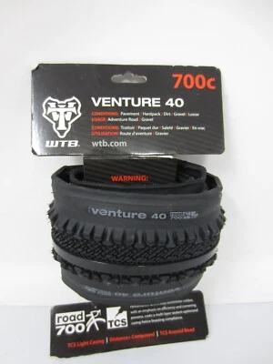 NEW WTB Venture 700x40C TCS Light Distance+ Folding Tubeless Gravel CX Bike Tire - Image 1 of 4