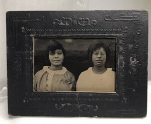Antica foto ritratto afroamericana nera giovani donne occhiali Pince-Nez - Foto 1 di 9