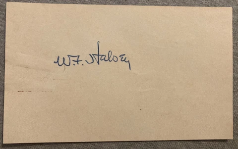 ADMIRAL WILLIAM F HALSEY WWII Hand Signed Autographed CARD ~ W/COA Cover