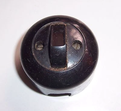 Interruptor de luz de baquelita vintage Art Deco Bauhaus Loft Foto 1 de 4