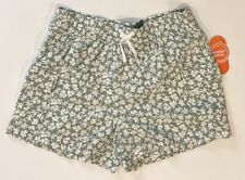 Wonder Nation Pull-On Green/White Floral Shorts, Girls’ XL 14-16 NWT