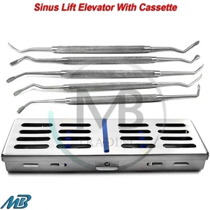 Dental Sinus Lift Küretten Aufzüge 5er Set mit Haltekassette Instrumente - Bild 1 von 6