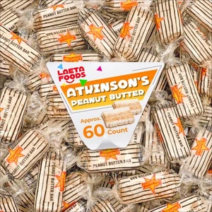 Barras de caramelo de mantequilla de maní Atkinson's | Bolsa de 1 libra - Aprox. 60 unidades | Indivi... - Imagen 1 de 6