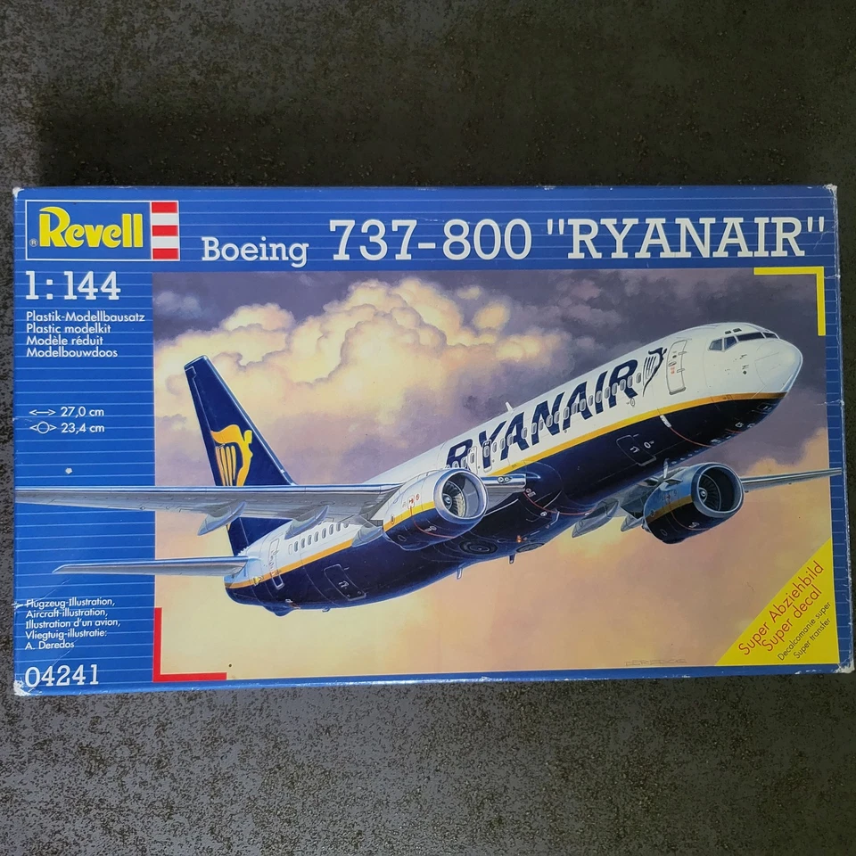 MAQUETTE AVION 1/144 REVELL BOEING 737-800 RYANAIR  RARE - Photo 1/2