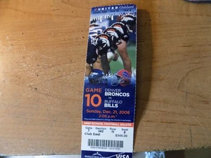 2007 Denver Broncos vs Buffalo Bills Ticket Stub December 21, 2008 - Picture 1 of 2