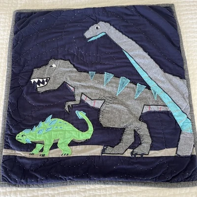 Pottery Barn Niños Dinosaurio Acolchado Euro Sham Warren Gris Dormitorio Guardería 26" Foto 1 de 4