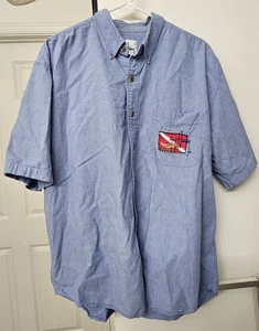 Guy Harvey Aftco Bluewater Mens XL Embroidered Short Sleeve Button Up Shirt - Picture 1 of 7