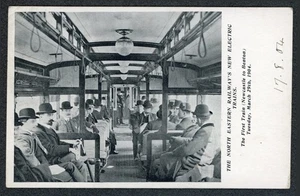 North Eastern Railway Official Postcard New Electrics Newcastle-Benton 1904 - Picture 1 of 2