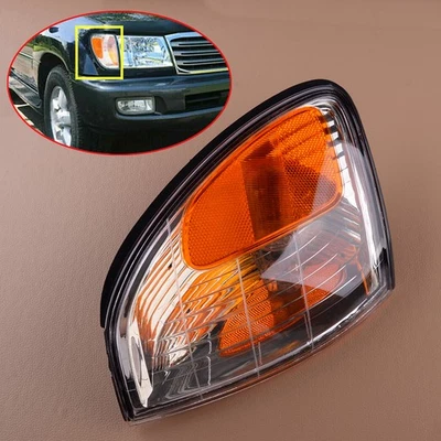 Lámpara de luz de esquina de estacionamiento delantera derecha apta para Toyota Land Cruiser 1998 a 2007 Foto 1 de 4