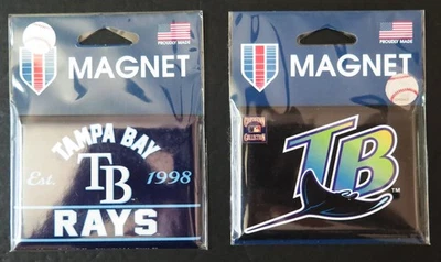 DOS (2) IMANES METÁLICOS TAMPA BAY RAYS, 2,5" X 3,5" DE WINCRAFT Foto 1 de 3