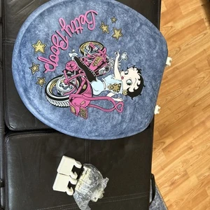 VTG Betty Boop Denim Toilet Seat Cover 1996 Ginsey Ind Made In The USA - Picture 1 of 14