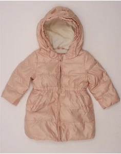 GAP Baby Girls Hooded Padded Jacket 18-24 Months Pink Polyester CL53 - Picture 1 of 5