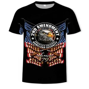 Unisex T-Shirt 3D Print 2nd Amendment - Picture 1 of 1