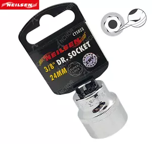 24MM 3/8" Inch Drive Socket Standard 6 Six Point 6PT Metric SuperLock Socket - Picture 1 of 1