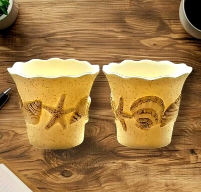 Par de soportes para candelabros Yankee Candle Co arena y conchas de 2,75" de altura casa de playa mar Foto 1 de 4