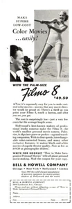 1937 Filmo 8: Superb Low Cost Color Movies Palm Size Vintage Print Ad - Bild 1 von 1
