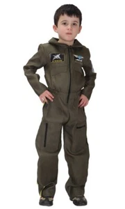 Kids Air Force Costume Uniform for Boys Pilot Flight Suit Halloween - Picture 1 of 1