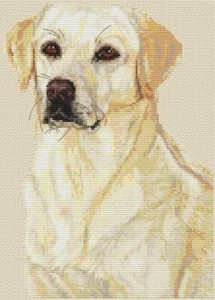 "Ein Freund fürs Leben" Labrador Kreuzstich Design (Kit oder Tabelle) - Bild 1 von 1