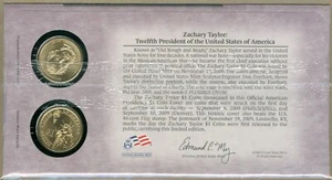 2008-D/P Juego de 2 monedas Zachary Taylor $1 acuñado en el primer día de acuñación - Imagen 1 de 1
