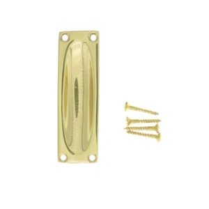 Superior Brass Flush Pull Polished Brass 90mm 4225 - Picture 1 of 1