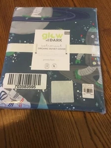 Pottery Barn Kids Glow in dark Astronaut space duvet full/queen-NIP - Picture 1 of 1