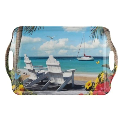 Pimpernel in The Sunshine Melamine Large Handled Tray, Made of Melamine, 18.9 in Foto 1 de 4