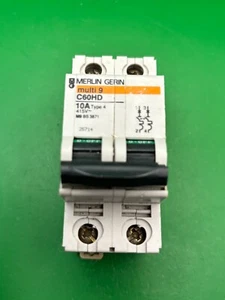Merlin Gerin C60HD 25714 10A Typ 4 doppelpolig MCB - Bild 1 von 4