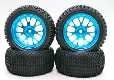Aluminum Metal Wheels Rim Rubber Tires For 1/18 Wltoys A959 A969 A979 K929 Car - Image 1 of 4