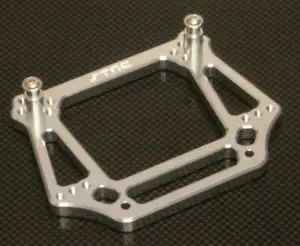 NEW STRC Traxxas Slash / Rustler / Stampede Bandit Front Shock Tower 6mm Silver - Picture 1 of 1