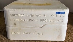 1970 Duncan Ceramic Products Pupazzo di neve e girl di neve stampo per fusione ceramica DM 342 - Foto 1 di 14