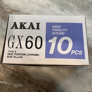 Akai GX60 Tipo II Cassetta Posizione Cromata Scatola da 10 - Foto 1 di 3