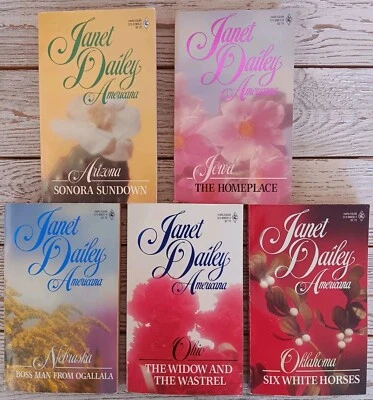Janet Dailey Lot of 5 Americana Series Paperbacks 3, 15, 27, 35, 36 Foto 1 de 3
