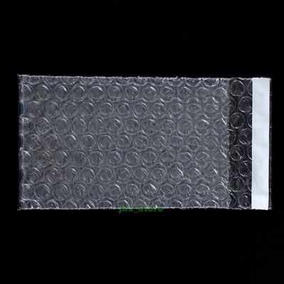 105 PCS Clear Bubble Cushioning Pouches Bag 5.5" x 6"_140 x 150+25mm_Self Seal - Image 1 of 4