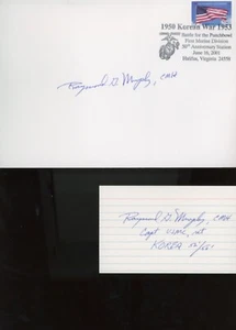 Raymond Murphy Signed envelope  Korea Medal of Honor and others ( bb10 - Picture 1 of 2