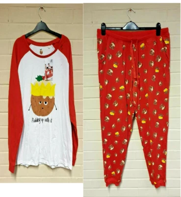 Next Christmas Pudding Up with it Pyjamas Sizes XS, S, M, L, XL