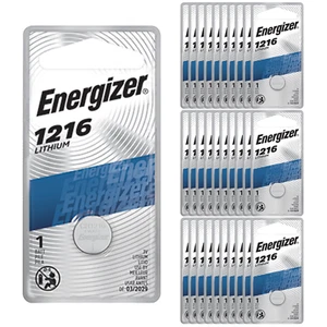 Energizer CR1216 3V Lithium Coin Cell Battery Blister Pack (100 Count) - Picture 1 of 7