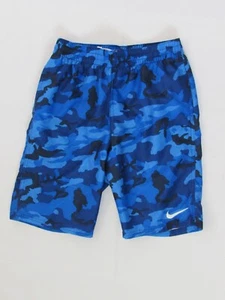BOYS’ NIKE CAMO SWIM TRUNKS, BLUE, SIZE LARGE - Picture 1 of 1