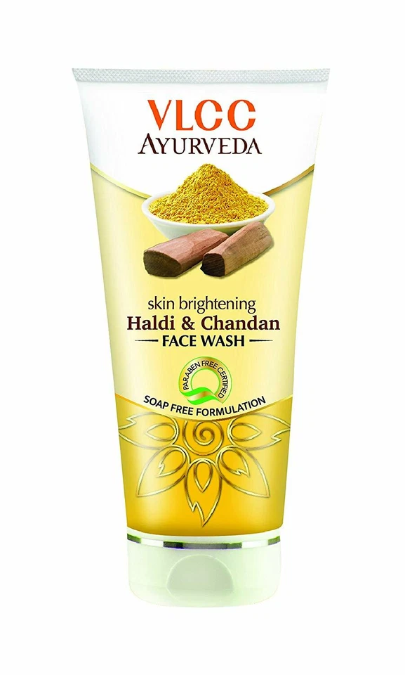 VLCC Ayurveda Skin Brightening Haldi & Chandan Face-wash 100ml Soap Free Formula - Image 1 of 1