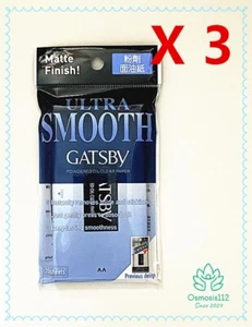 (Pack of 3) Gatsby Powdered Oil Clear Paper Matte Finish, Super absorbent - Picture 1 of 2